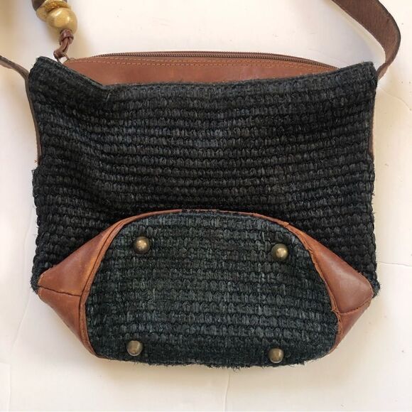 Carla Marchi made in Italy woven shoulder bag with leather trim - Picture 2 of 12